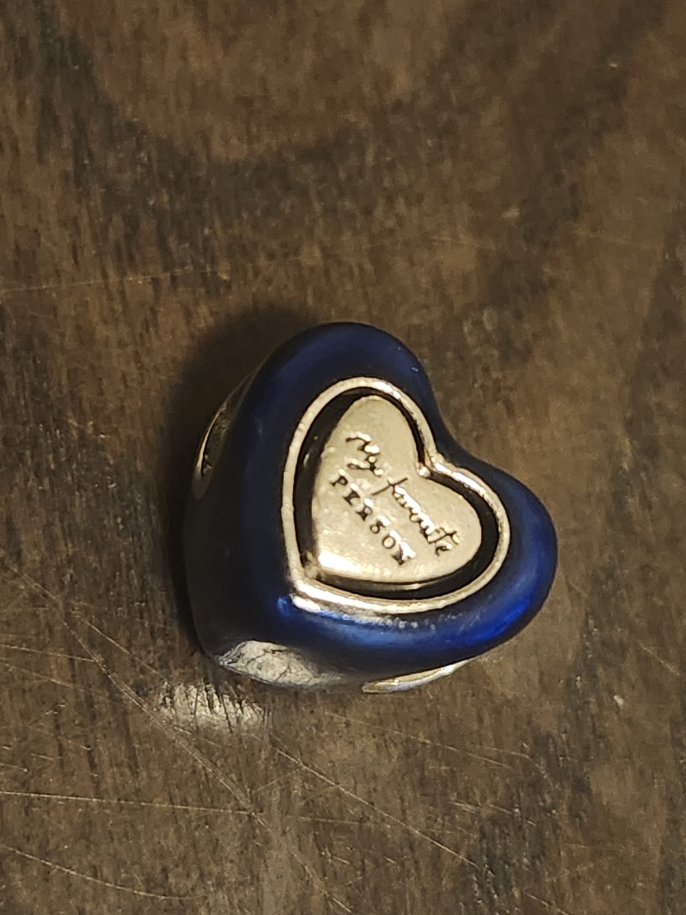 PANDORA Blue Spinnable Heart Charm